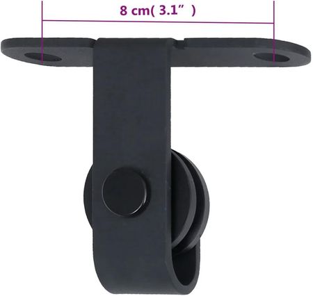 vidaXL System Do Drzwi Przesuwnych Do Mebli Stal Węglowa 152cm 148019 - zdjęcie 2