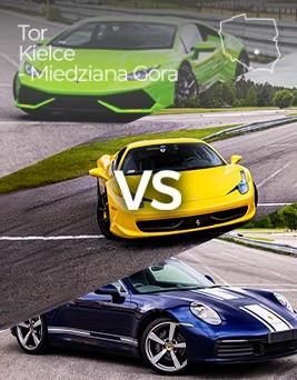 Lamborghini Huracan vs Ferrari 458 Italia vs Porsche 911 Carrera 4 - Tor Kielce