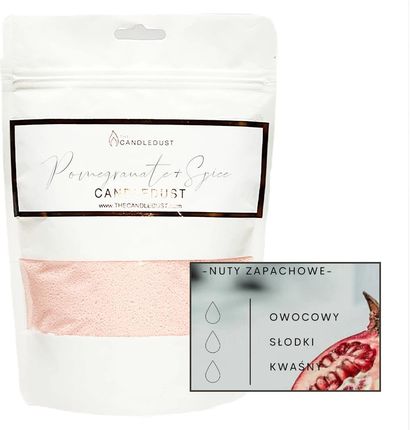 Zestaw proszku woskowego i knotów na prezent zapach słodki Pomegranate