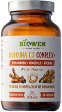Zdjęcie Kurkuma C3 Complex+ 98% Kurkuminoidów 95% Piperyny 5% Gingeroli Biowen   60 Kapsułek - Lubań