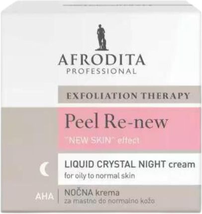 Krem Afrodita Peel Re-New Liquid Crystal Do Skóry Tłustej I Normalnej na noc 50ml