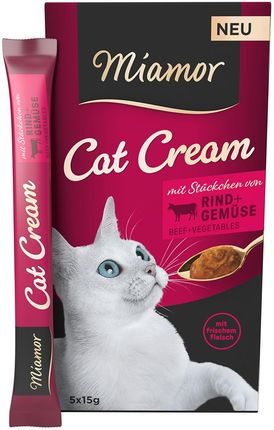Miamor Cat Cream Pasta Z Wołowiną I Warzywami 20x15g