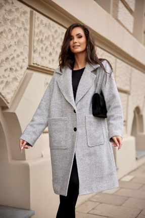 Płaszcz Damski Model Turyn SZA PLA0030 Grey - Roco Fashion