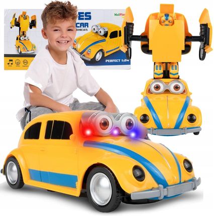 Stator Auto Robot 2W1 Samochód Zabawka Świeci Wycie Syren