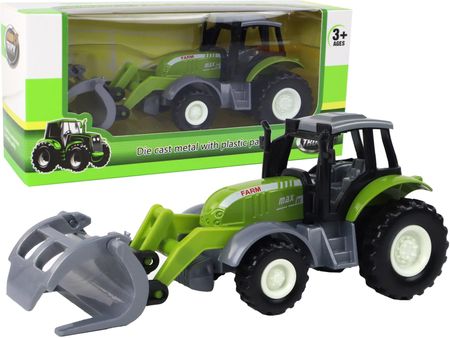 Leantoys Traktor Koparka Zielony Krokodylek Pojazd Rolniczy