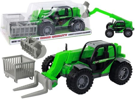 Leantoys Pojazd Rolniczy Traktor Zielony Dźwig Maszyna Rolnicza