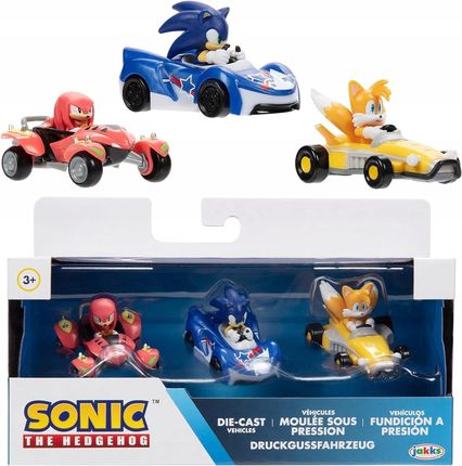 Jakks Pacific Sonic The Hedgehog Metalowe Samochodziki I Figurki