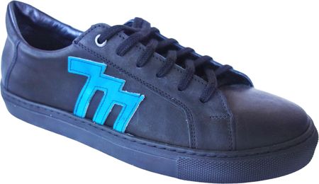 Skórzane buty sportowe niebieskie nr 41