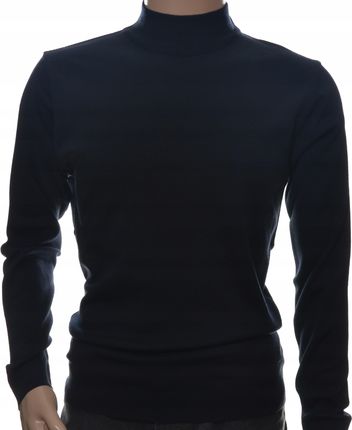 Sweter męski klasyczny elegancki półgolf wełna XL