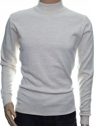 Sweter męski wełniany półgolf z wełny M