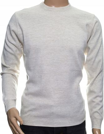 Sweter męski gładki klasyczny wełniany z wełny L
