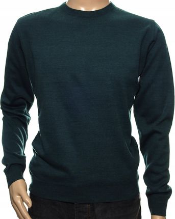 Sweter męski klasyczny gładki wełniany z wełny L