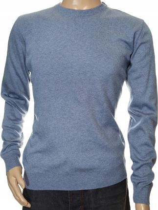 Sweter męski klasyczny gładki wełniany z wełny M