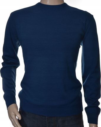 Sweter męski klasyczny gładki wełniany z wełny XL