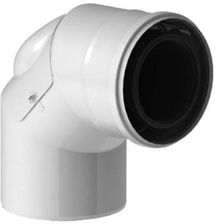 Zdjęcie Termet Kolano Białe PP/Stal Z Rewizją 87° Ø60/Ø100mm T 9000 04 01 14 - Wiślica