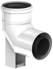 Zdjęcie Termet Kolano Białe PP/Stal Z Podporą I Uszczelką 93° Ø60/Ø100mm T 9000 04 01 17 - Brzesko