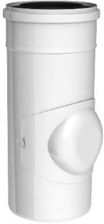 Zdjęcie Termet Rura Biała PP/Stal Z Otworem Wyczystkowym 25cm Ø80/Ø125mm T 9000 04 01 20 - Wiślica