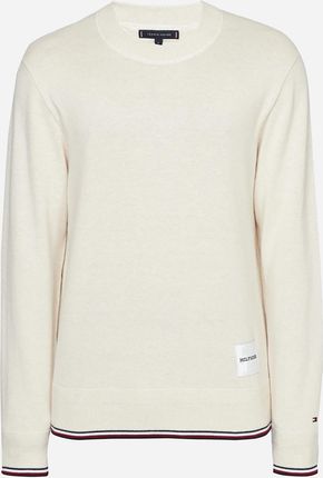 Sweter Tommy Hilfiger Monotype Gs Tipped Crew Neck MW0MW32037 XL Weathered White Heather (8720644093450)
