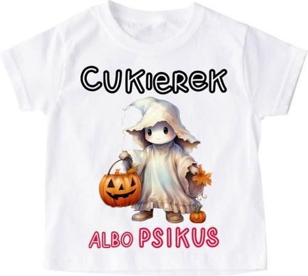 Koszulka na halloween dla dziecka cukierek albo psikus