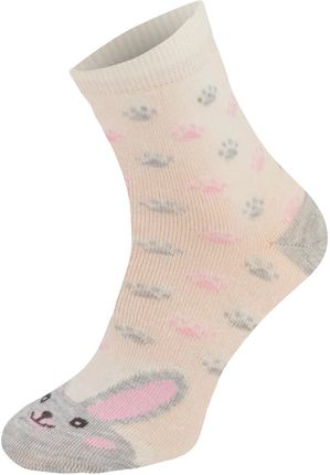 Kolorowe skarpetki dziecięce Tuptusie Cotton Touch wzór ZAJĄC delikatna bawełna, płaskie szwy