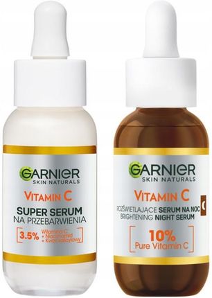 Garnier serum do twarzy na przebarwienia z witaminą C na dzień i noc