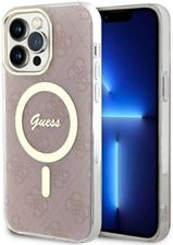 Guess Oryginalne Etui Iphone 14 Pro Max Hardcase 4G Magsafe Guhmp14Xh4Stp Różowe