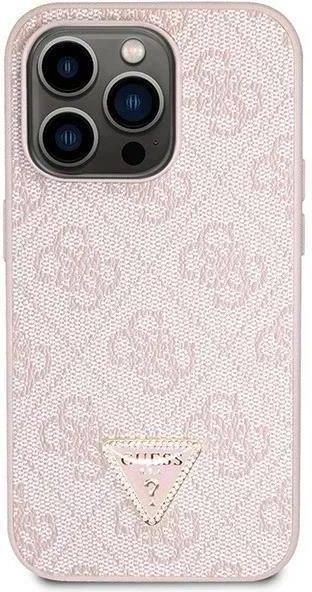 Guess GUBKP15L4GMGPI IPhone 15 Pro 6.1" étui Livre Rose 4G Avec Logo Metallique Gubkp15l4gmgpi