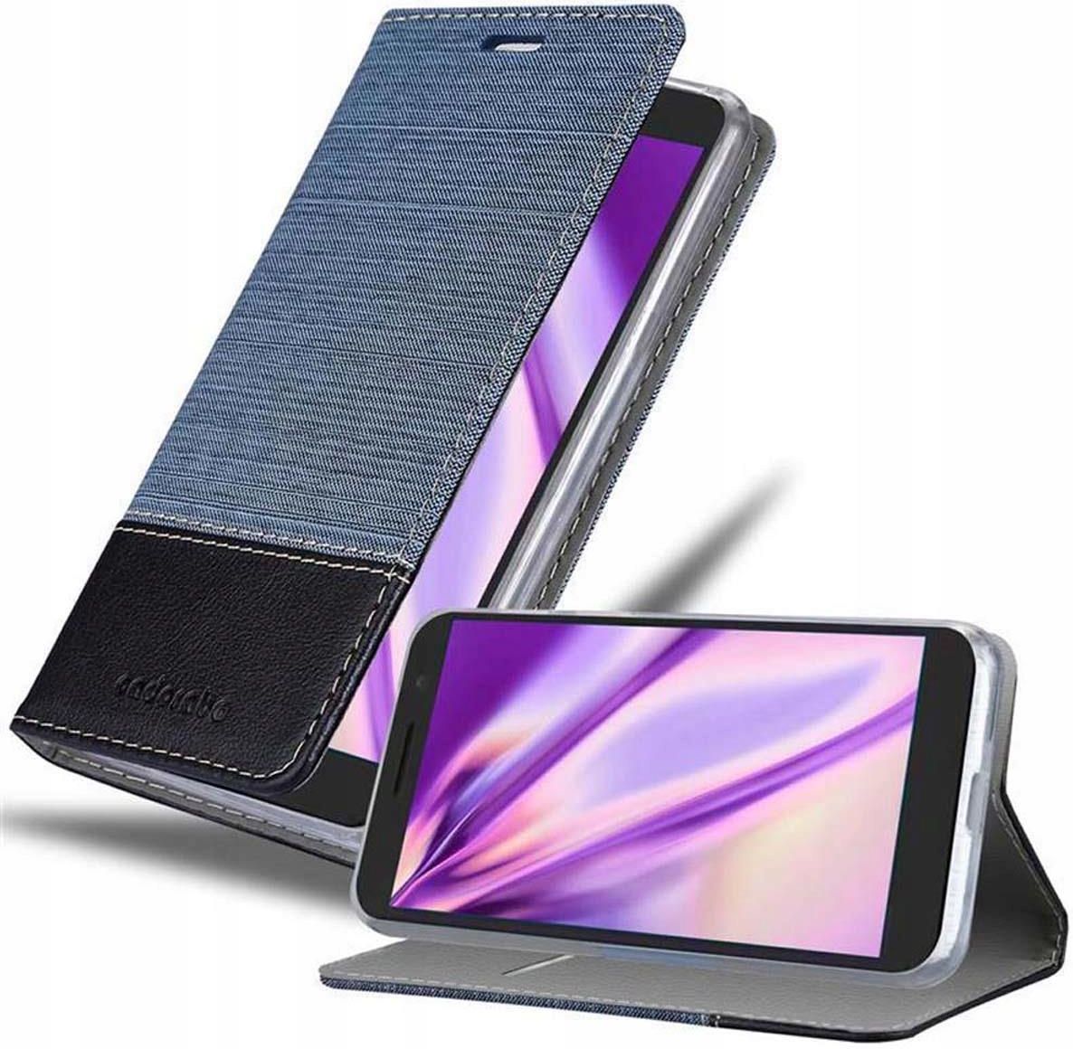 per Cadorabo Custodia Libro per Alcatel 1 2019 in NERO