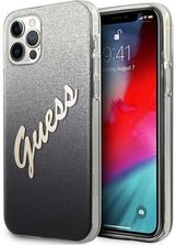 Guess Etui Case Obudowa Guhcp12Lpcuglsbk Iphone 12 Pro Max 6 7 Czarny Black Hardcase Glitter Gradient Script