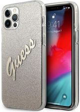 Guess Etui Case Obudowa Guhcp12Lpcuglsgo Iphone 12 Pro Max 6 7 Złoty Gold Hardcase Glitter Gradient Script