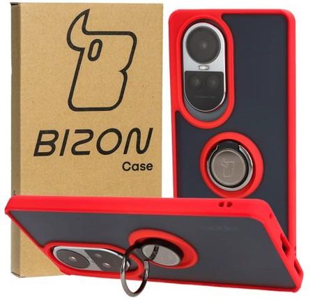 Bizon Etui Case Hybrid Ring Do Oppo Reno 10 5G 10 Pro 5G Czerwone
