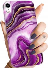 Hello Case Etui Do Iphone Xr Różowy Marmur Purpura Róż