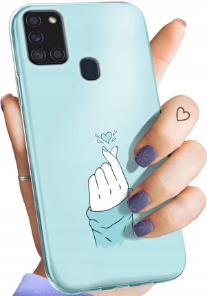 Hello Case Etui Do Samsung Galaxy A21S Niebieskie Guma