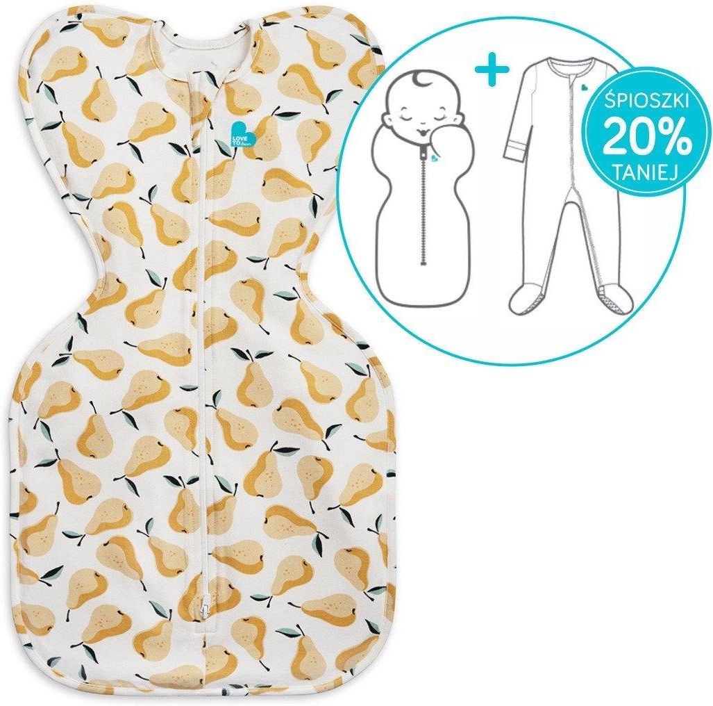 Love To Dream Otulacz Swaddle Up Etap 1 Original Biały Gruszki Rozmiar