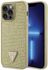 Guess Oryginalne Etui Iphone 14 Pro Max Hardcase Rhinestone Triangle Guhcp14Xhdgtpd Złote