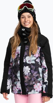 Kurtka Snowboardowa Damska Roxy Galaxy True Black Blurry Flower