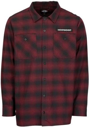 koszula INDEPENDENT - Tilden Flannel L/S Shirt Maroon Check (MAROON CHECK) rozmiar: M