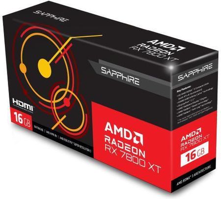 【新品未開封】Sapphire PURE RX 7800 XT 16GB Sapphire Pure Radeon Rx 7800 Xt Amd 16 Gb Gddr6 (113300320G