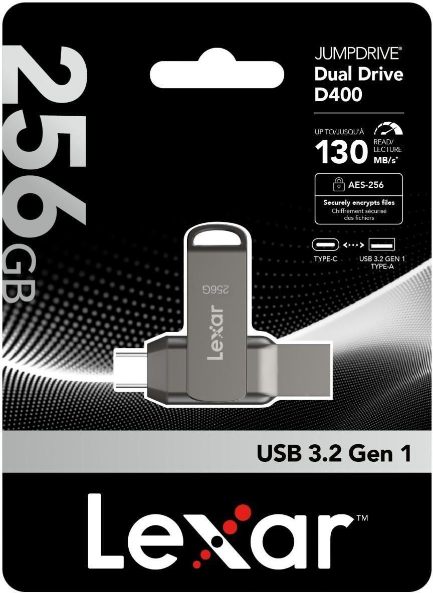 Pendrive Lexar 256GB JumpDrive D400 (LJDD400256GBNQNG