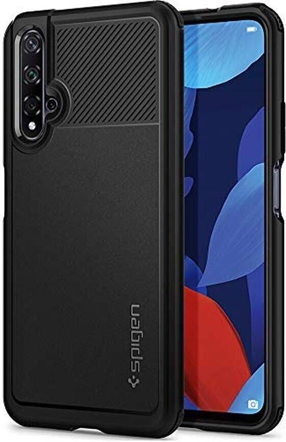 Custodia Cadorabo Per Honor 20 / 20S / Huawei Nova 5T - Bicolore Rosso E Nero Con Retro In Vetro Temperato E Bordo TPU