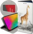 Etui Z Klapką Do Motorola Moto E22 E22I Żyrafa Śmieszne Sawanna