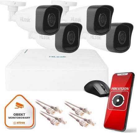 Hilook Zestaw Monitoringu 4 Kamer Ip Ipcam-B2 (Z39338B4)