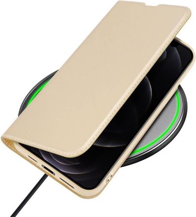Dux Ducis Skin Pro Kabura Etui Pokrowiec Z Klapką Iphone 13 Pro Max Złoty - zdjęcie 5