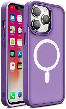 Hurtel Pancerne Magnetyczne Etui Iphone 14 Plus Magsafe Color Matte Case   Fioletowe