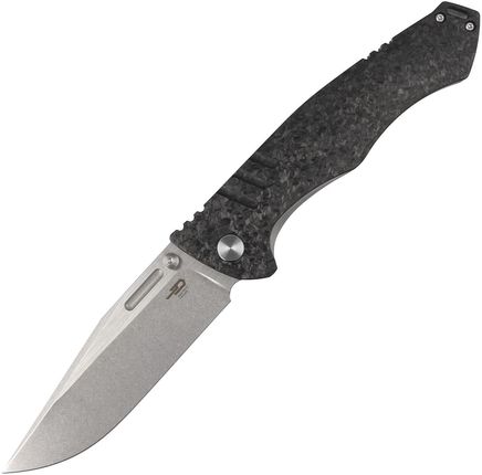 Bestech Knives Nóż Składany Keen Ii Titanium Marble Carbon Fiber Stonewashed Satin Cpm S35Vn By Koens Craft Bt2301B