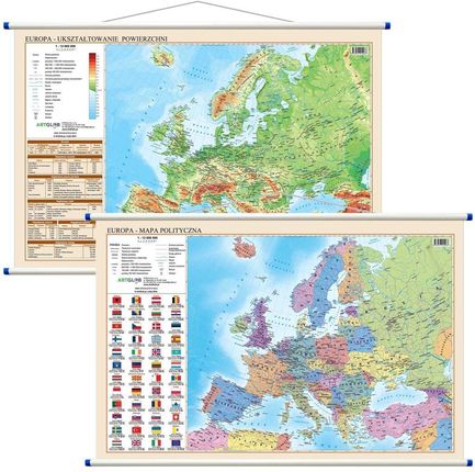 Artglob Mapa Ścienna - Polityczno-Fiz. 1:12 000 000 Europa - Praca Zbiorowa
