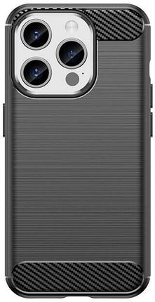 Hurtel Elastyczne Etui Wzór Karbon Do Iphone 15 Pro Carbon Case   Czarne