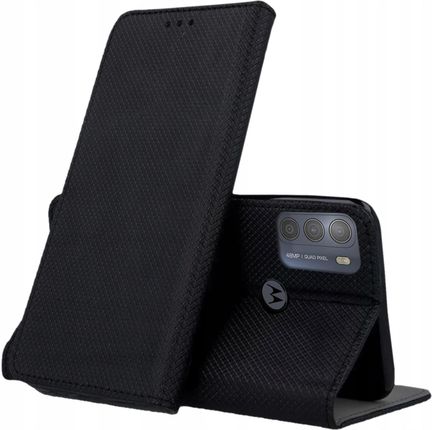 Etui Z Klapką Do Motorola Moto G50 Czarne Zamykane Magnetyczne Kabura Flip