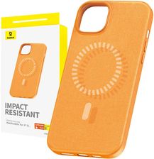 Magnetyczne Etui Na Telefon Iphone 15 Baseus Fauxther Series Pomarańczowe