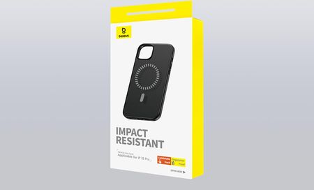 Magnetyczne Etui Na Telefon Iphone 15 Pro Baseus Fauxther Series Czarne - zdjęcie 3